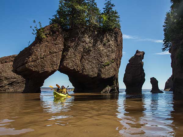 Kayaking an den Hopewell Rocks – New Brunswick